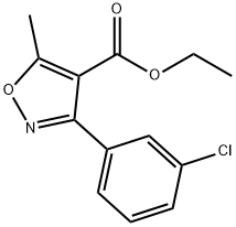 3-(3-氯苯基)-5-甲基异噁唑-4-甲酸乙酯, 495417-28-2, 结构式