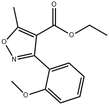 4-Isoxazolecarboxylicacid,3-(2-methoxyphenyl)-5-methyl-,ethylester(9CI) Struktur