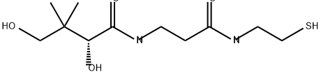 (R)-2,4-dihydroxy-N-[3-[(2-mercaptoethyl)amino]-3-oxopropyl]-3,3-dimethylbutyramide Structure