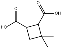 3,3-Dimethyl-1,2-cyclobutanedicarboxylic acid Struktur