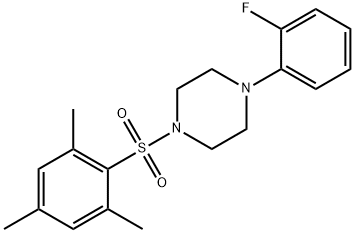 1-(2-fluorophenyl)-4-(mesitylsulfonyl)piperazine Struktur