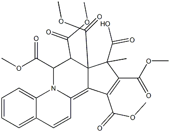 6,7-Dihydrobenzo[f]cyclopenta[a]quinolizine-6,7,7a,8,9,10(8H)-hexacarboxylic acid hexamethyl ester Structure