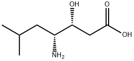 (3R,4R)-3-ヒドロキシ-4-アミノ-6-メチルヘプタン酸 化学構造式