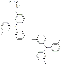 dibromobis[tris(m-tolyl)phosphine]cobalt Structure