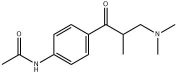 N-(4-(3-(dimethylamino)-2-methyl-1-oxopropyl)phenyl)acetamide Structure