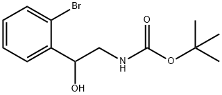 [2-(2-BROMOPHENYL)-2-HYDROXYETHYL]-CARBAMIC ACID 1,1-DIMETHYLETHYL ESTER 化学構造式