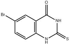 6-BROMO-2-THIOXO-2,3-DIHYDROQUINAZOLIN-4(1H)-ONE 化学構造式