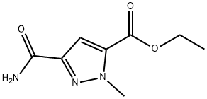 1H-Pyrazole-5-carboxylicacid,3-(aminocarbonyl)-1-methyl-,ethylester(9CI) Structure