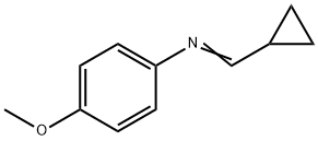 Benzenamine, N-(cyclopropylmethylene)-4-methoxy- (9CI) 化学構造式