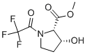 (3R)-3-羟基-L-脯氨酸甲酯三氟乙酸盐, 496841-09-9, 结构式