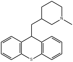1-甲基-3-(9H-噻吨-9-甲基)哌啶, 4969-02-2, 结构式