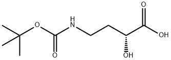 (R)-4-N-BOC-氨基-2-羟基丁酸 结构式