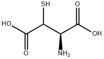 L-Aspartic acid, 3-mercapto- (9CI) Structure