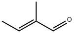 trans-2-メチル-2-ブテナール 化学構造式