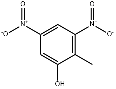 2-メチル-3,5-ジニトロフェノール 化学構造式