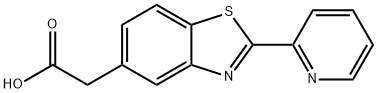 2-(2-pyridin-2-ylbenzothiazol-5-yl)acetic acid,49701-98-6,结构式