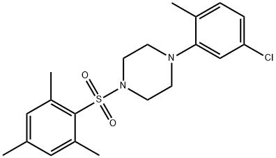 1-(5-chloro-2-methylphenyl)-4-(mesitylsulfonyl)piperazine,497060-66-9,结构式