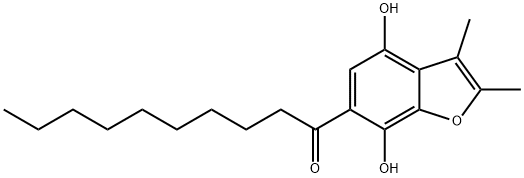 6-Decanoyl-2,3-dimethyl-4,7-benzofurandiol 结构式