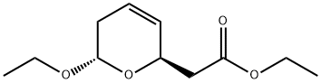 2H-Pyran-2-aceticacid,6-ethoxy-5,6-dihydro-,ethylester,(2R,6S)-(9CI) 结构式