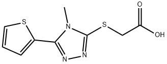 2-{[4-甲基-5-(噻吩-2-基)-4H-1,2,4-三唑-3-基]硫烷基}乙酸 结构式