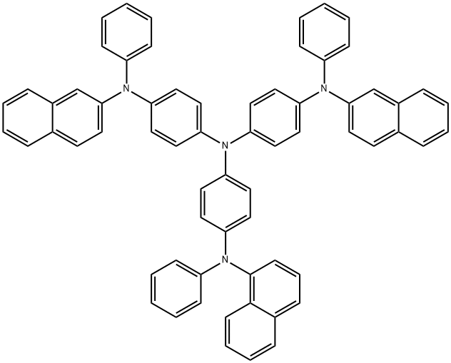 Tris(4-((1-naphthyl)phenylamino)phenyl)amine Structure