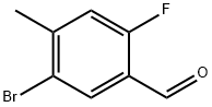 5-ブロモ-2-フルオロ-4-メチルベンズアルデヒド 化学構造式