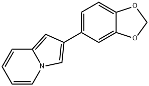 2-BENZO[1,3]DIOXOL-5-YL-INDOLIZINE, 497226-04-7, 结构式