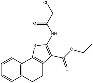 2-[(2-氯乙酰基)氨基]-4,5-二氢苯并[G]苯并噻吩-3-羧酸乙酯,497230-86-1,结构式
