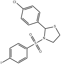 497234-89-6 Thiazolidine, 2-(4-chlorophenyl)-3-[(4-iodophenyl)sulfonyl]- (9CI)