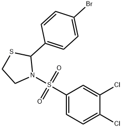 Thiazolidine, 2-(4-bromophenyl)-3-[(3,4-dichlorophenyl)sulfonyl]- (9CI) Struktur