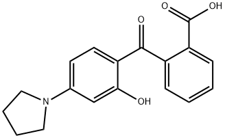 2-(2-hydroxy-4-pyrrolidinylbenzoyl)benzoic acid Struktur
