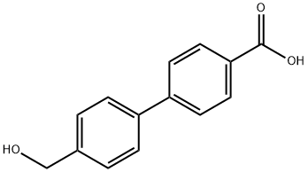 4'-HYDROXYMETHYL-BIPHENYL-4-CARBOXYLIC ACID 结构式