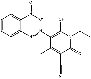 1-ethyl-1,2-dihydro-6-hydroxy-4-methyl-5-[(2-nitrophenyl)azo]-2-oxonicotinonitrile|1-乙基-1,2-二氢-6-羟基-4-甲基-5-[(2-硝基苯基)偶氮]-2-氧代-3-吡啶腈