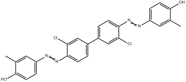 4,4'-[(3,3'-dichloro[1,1'-biphenyl]-4,4'-diyl)bis(azo)]bis[o-cresol] Structure