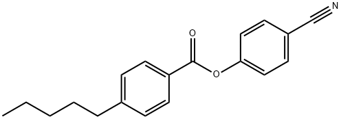 4-(4-ペンチルベンゾイルオキシ)ベンゾニトリル 化学構造式