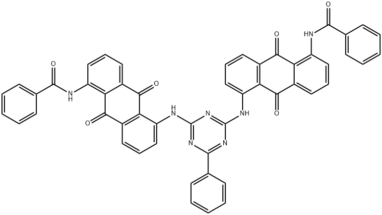 N,N'-[(6-phenyl-1,3,5-triazine-2,4-diyl)bis[imino(9,10-dihydro-9,10-dioxoanthracene-5,1-diyl)]]bis(benzamide)|N,N'-[(6-苯基-1,3,5-三嗪-2,4-二基)二[亚氨基(9,10-二氢-9,10-二氧代-5,1-蒽二基)]]二-苯甲酰胺