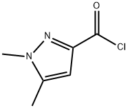 1,5-ジメチル-1H-ピラゾール-3-カルボニルクロリド 化学構造式