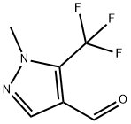 1-甲基-5-三氟甲基-1H-吡唑-4-甲醛 结构式