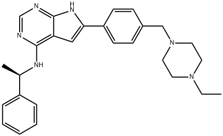 AEE788|6-[4-[(4-乙基-1-哌嗪)甲基]苯基]-N-[(1R)-1-苯基乙基]-7H-吡咯并[2,3-D]嘧啶-4-胺