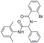 Benzeneacetamide, alpha-[(2-bromobenzoyl)methylamino]-N-(2,6-dimethylphenyl)- (9CI) 结构式