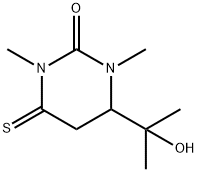 2(1H)-Pyrimidinone,  tetrahydro-4-(1-hydroxy-1-methylethyl)-1,3-dimethyl-6-thioxo- 结构式