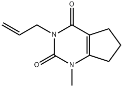6,7-Dihydro-3-allyl-1-methyl-1H-cyclopentapyrimidine-2,4(3H,5H)-dione Struktur