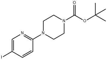 4-(5-碘-2-吡啶基)胡椒嗪-1-羧酸叔丁酯, 497915-42-1, 结构式