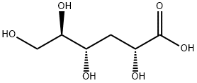 3-脱氧-D-核糖-己酸, 498-43-1, 结构式