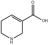 1,2,5,6-テトラヒドロ-3-ピリジンカルボン酸 化学構造式