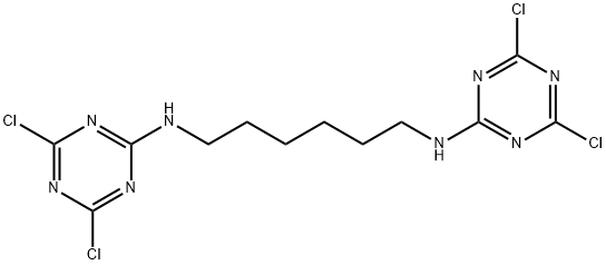 N,N'-(1,6-Hexanediyl)bis(4,6-dichloro-1,3,5-triazine-2-amine) Struktur