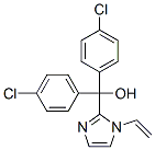 bis(4-chlorophenyl)-(1-ethenylimidazol-2-yl)methanol Struktur