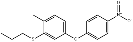 4-methyl-3-(n-propylthio)phenyl 4-nitrophenyl ether 化学構造式