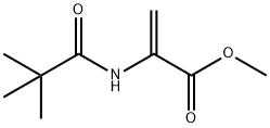 2-Propenoic  acid,  2-[(2,2-dimethyl-1-oxopropyl)amino]-,  methyl  ester Struktur