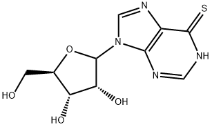6-MERCAPTOPURINE RIBOSIDE,4988-64-1,结构式